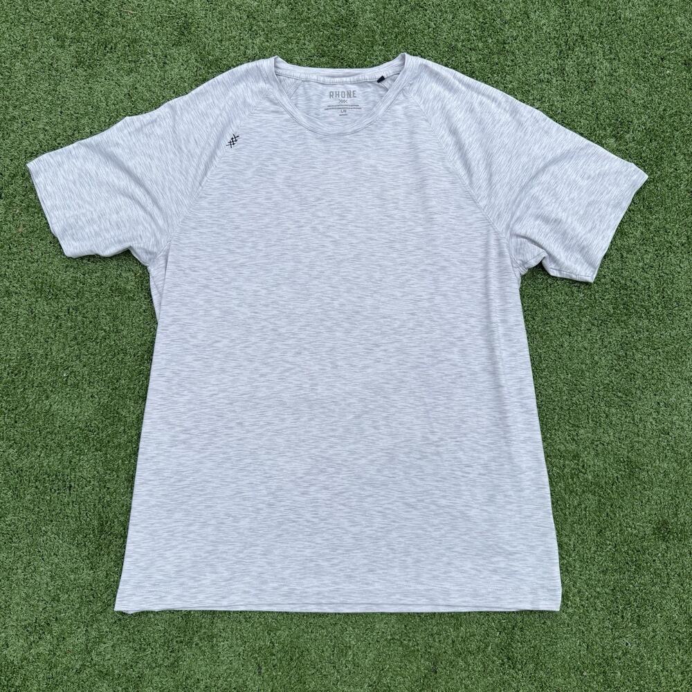 Rhone Men's Large Gray Heather Performance Athletic T-Shirt Short Sleeve
